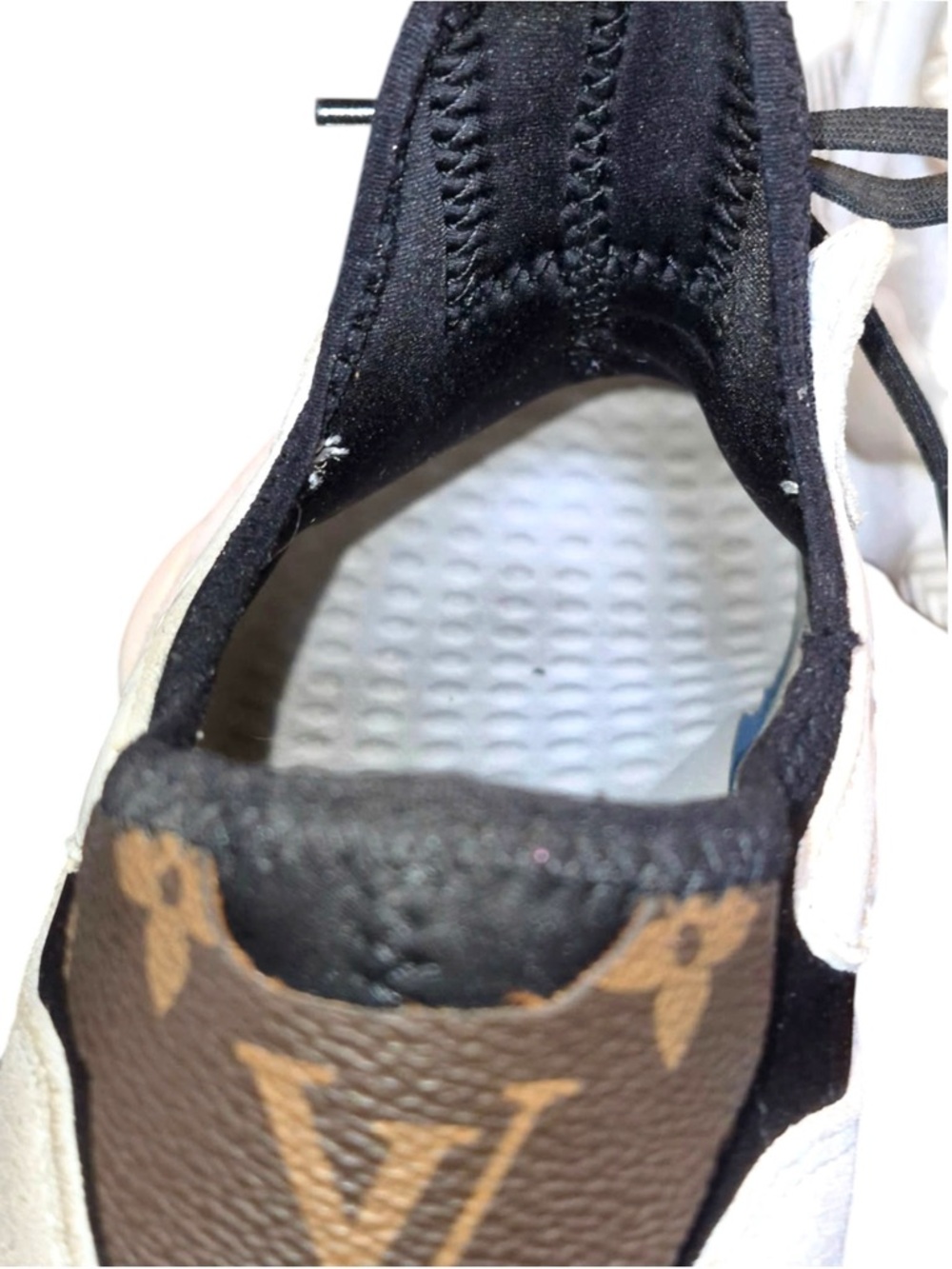 Louis Vuitton White and Black Men's Athletic Sneakers - Picture 8 of 10